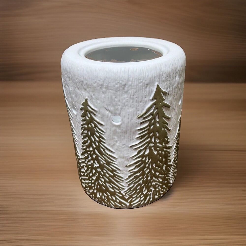 New Golden Crest Scentsy Wax Warmer Rustic Cabin Holiday